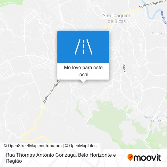 Rua Thomas Antônio Gonzaga mapa