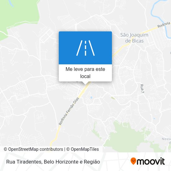 Rua Tiradentes mapa