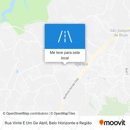 Rua Vinte E Um De Abril mapa
