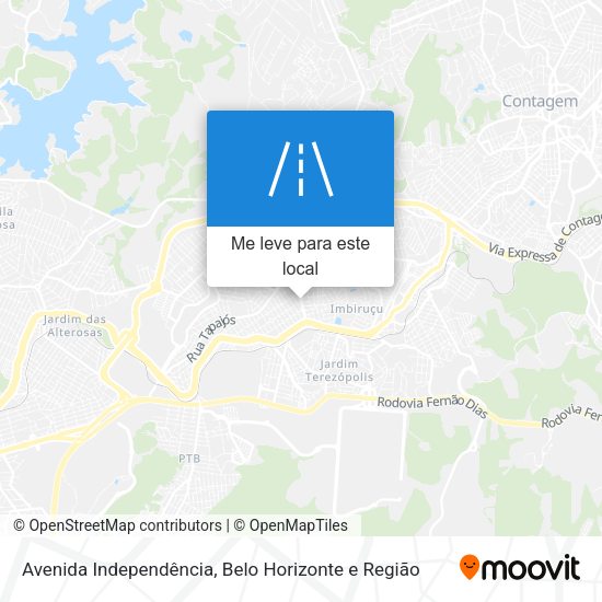 Avenida Independência mapa