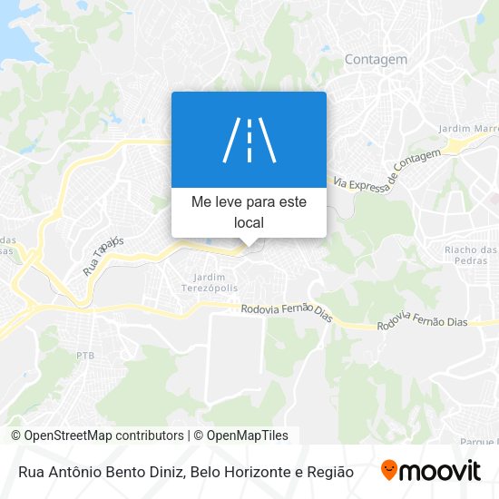 Rua Antônio Bento Diniz mapa