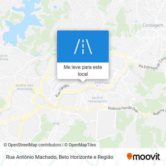 Rua Antônio Machado mapa