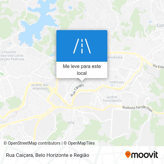 Rua Caiçara mapa