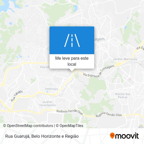 Rua Guarujá mapa