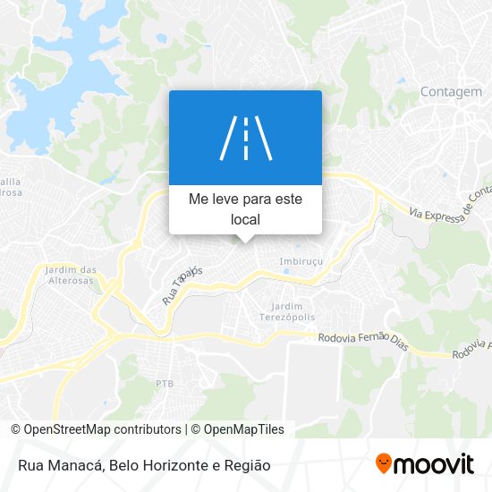 Rua Manacá mapa