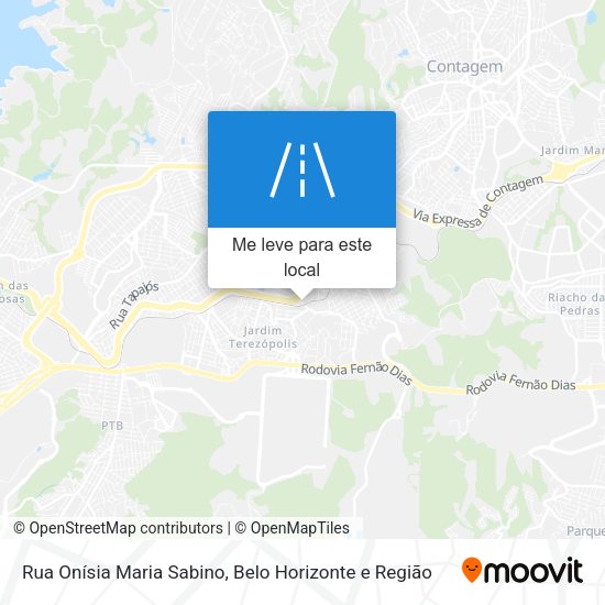 Rua Onísia Maria Sabino mapa