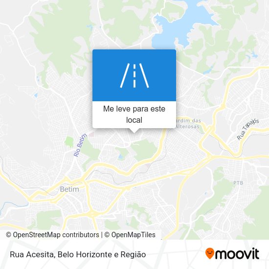 Rua Acesita mapa