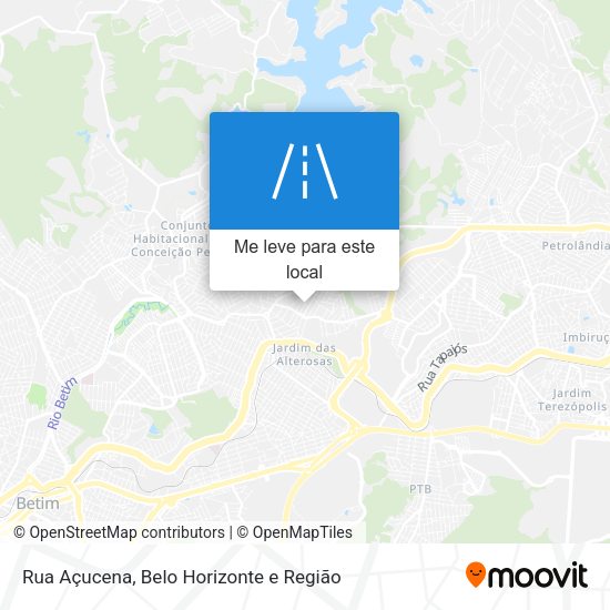 Rua Açucena mapa