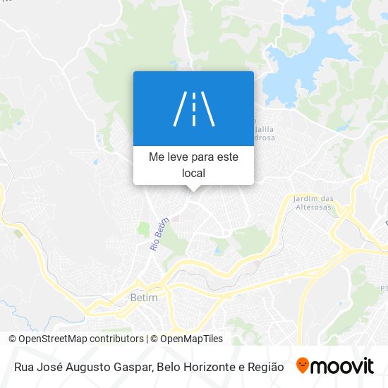 Rua José Augusto Gaspar mapa