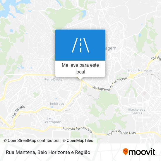 Rua Mantena mapa