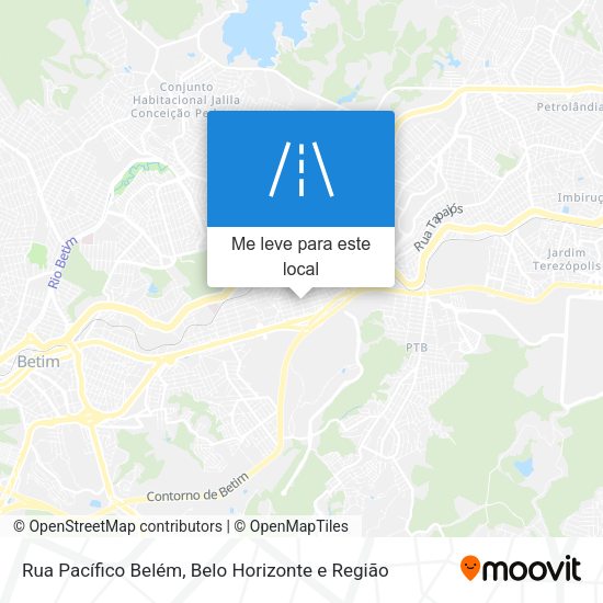 Rua Pacífico Belém mapa