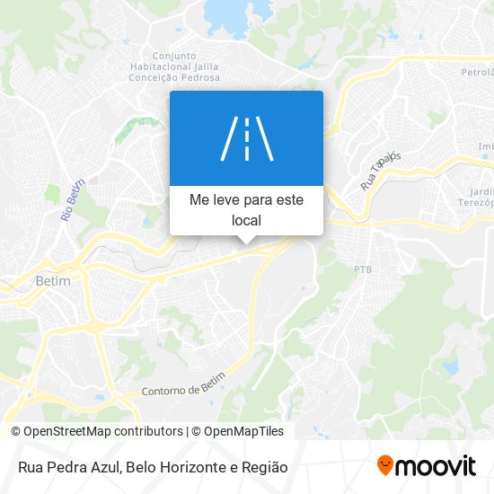 Rua Pedra Azul mapa