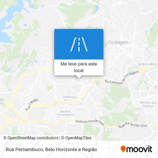 Rua Pernambuco mapa