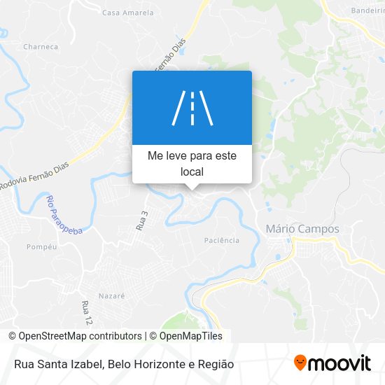 Rua Santa Izabel mapa