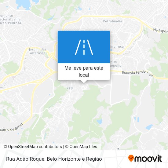 Rua Adão Roque mapa