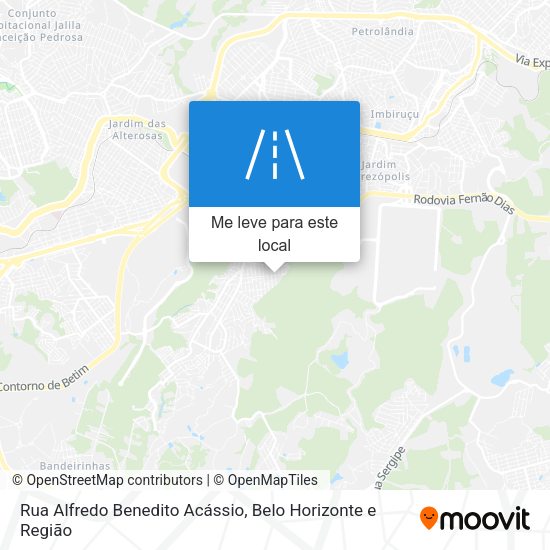 Rua Alfredo Benedito Acássio mapa