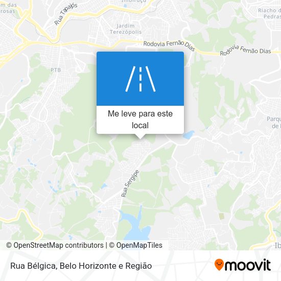 Rua Bélgica mapa
