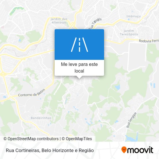 Rua Cortineiras mapa