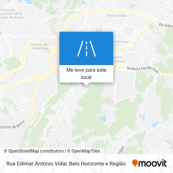 Rua Edimar Antônio Vidal mapa