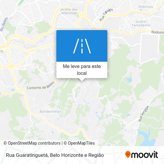Rua Guaratinguetá mapa