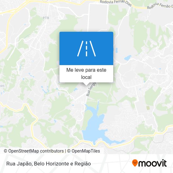 Rua Japão mapa