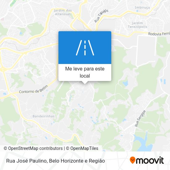 Rua José Paulino mapa