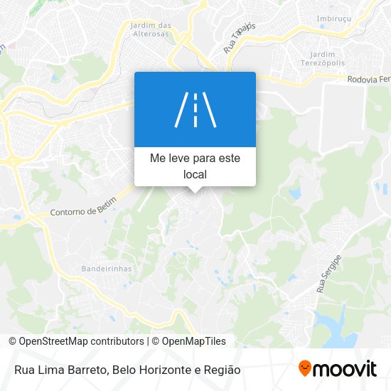Rua Lima Barreto mapa