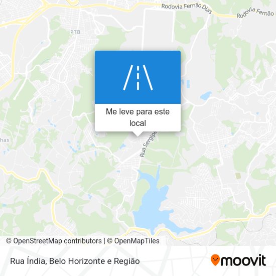 Rua Índia mapa