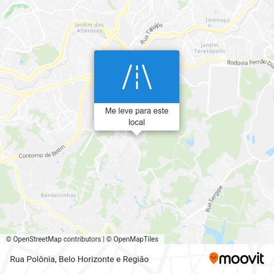 Rua Polônia mapa