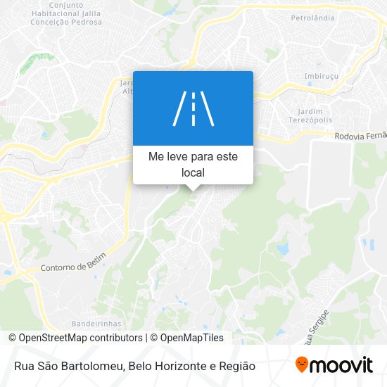 Rua São Bartolomeu mapa