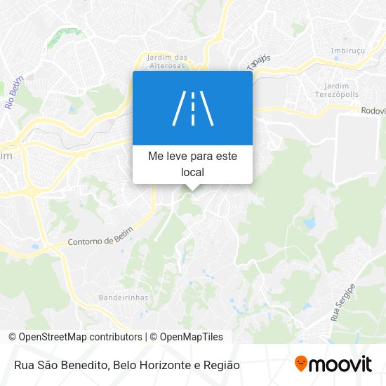 Rua São Benedito mapa