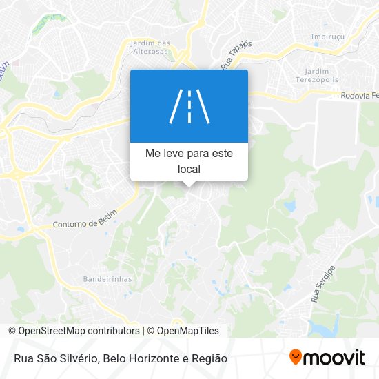 Rua São Silvério mapa