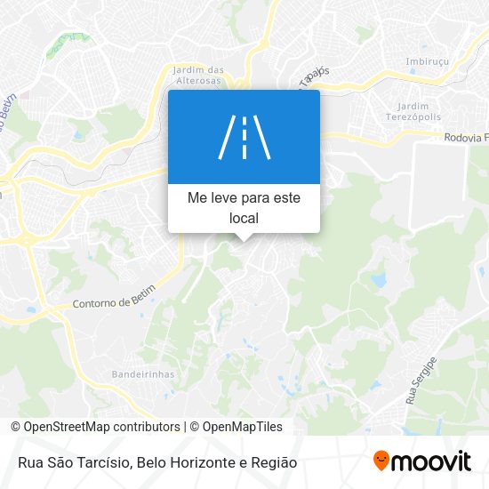 Rua São Tarcísio mapa