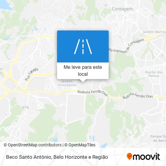 Beco Santo Antônio mapa