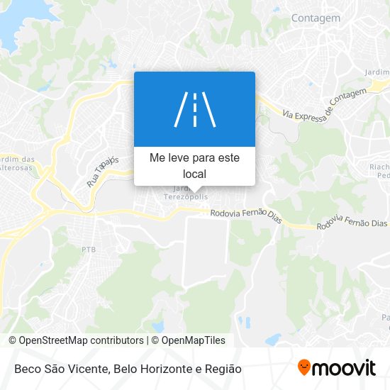 Beco São Vicente mapa