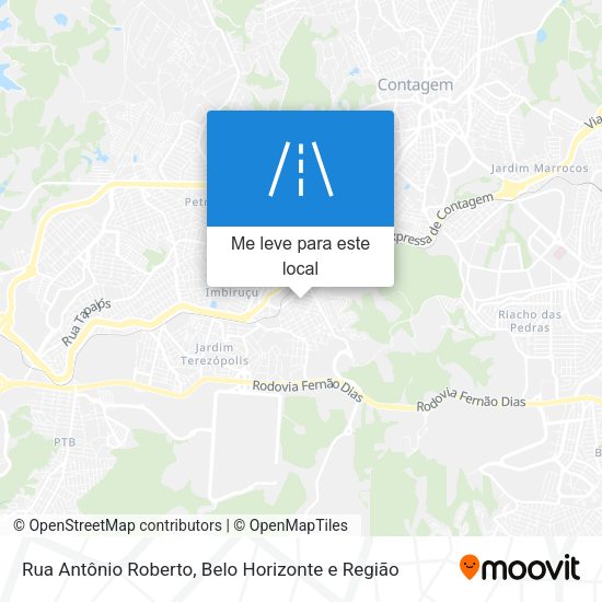 Rua Antônio Roberto mapa