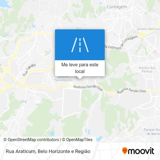 Rua Araticum mapa