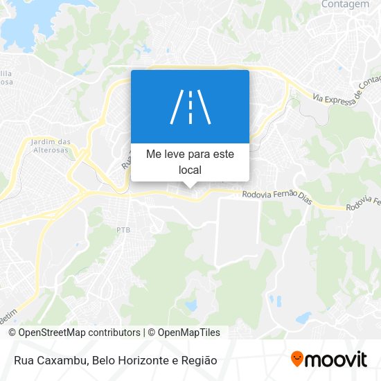 Rua Caxambu mapa
