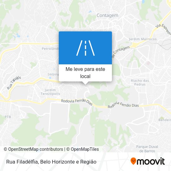 Rua Filadélfia mapa