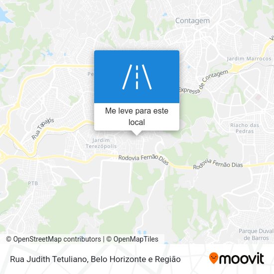 Rua Judith Tetuliano mapa