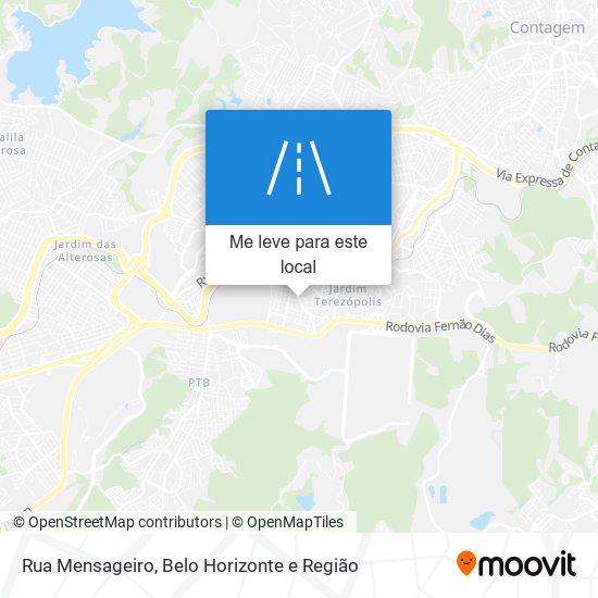 Rua Mensageiro mapa