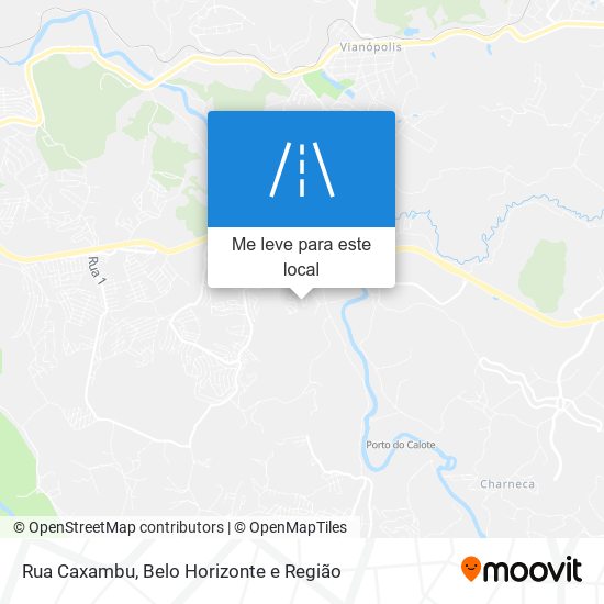 Rua Caxambu mapa