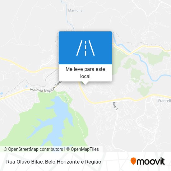 Rua Olavo Bilac mapa