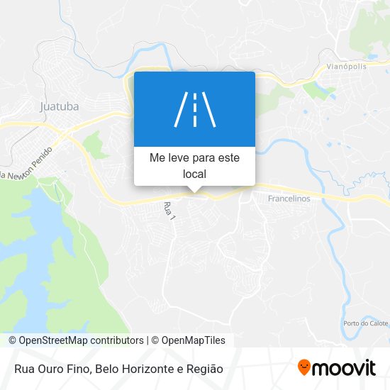 Rua Ouro Fino mapa