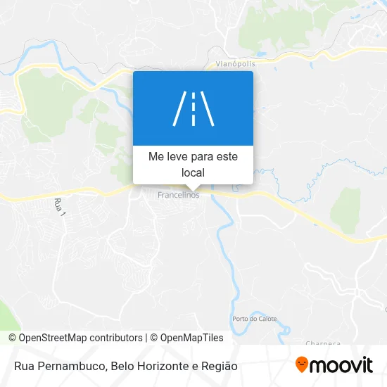 Rua Pernambuco mapa