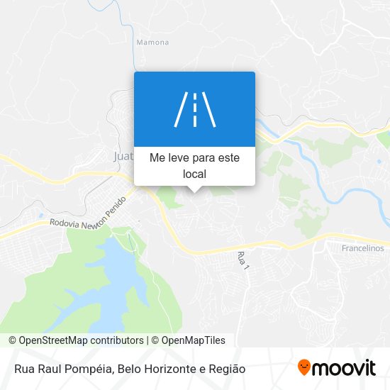 Rua Raul Pompéia mapa