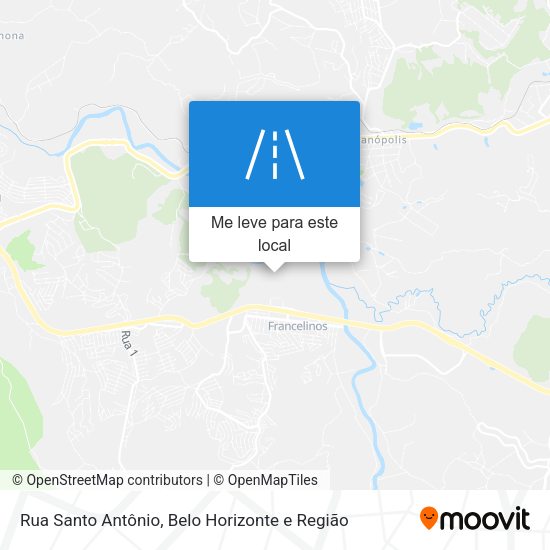 Rua Santo Antônio mapa