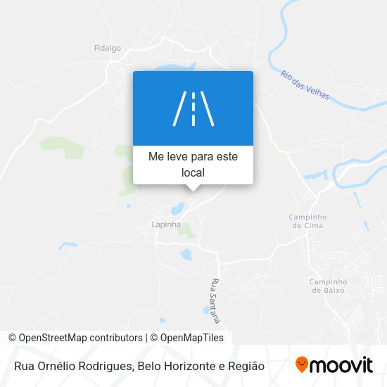 Rua Ornélio Rodrigues mapa