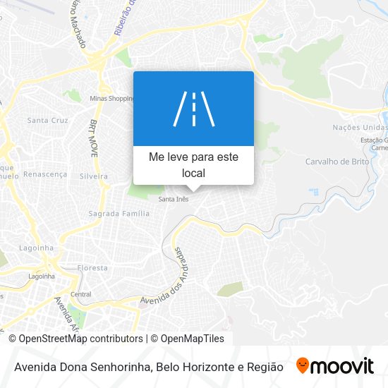 Avenida Dona Senhorinha mapa