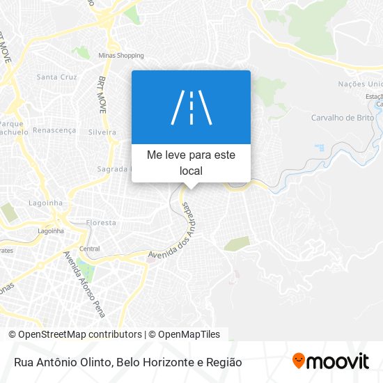 Rua Antônio Olinto mapa